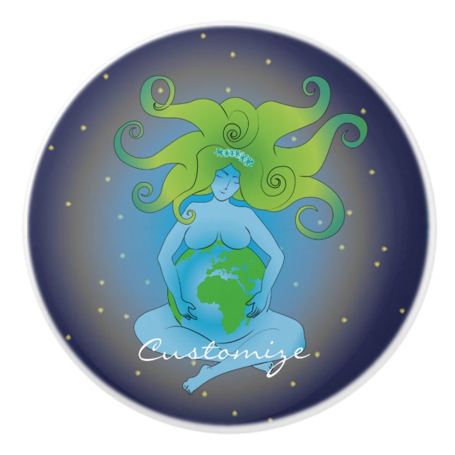 New Age Gaia Goddess Thunder_Cove Knopp (Framsidan)