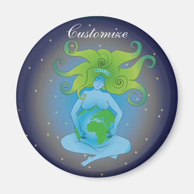 New Age Gaia Goddess Thunder_Cove Magnet (Framsidan)