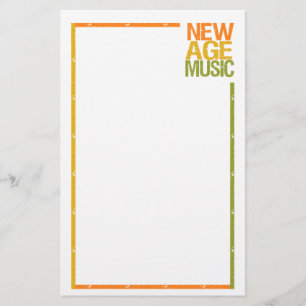 New Age Music stationär, anpassade Brevpapper