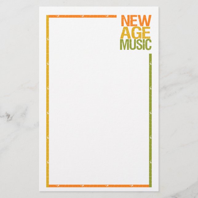 New Age Music stationär, anpassade Brevpapper (Framsida)