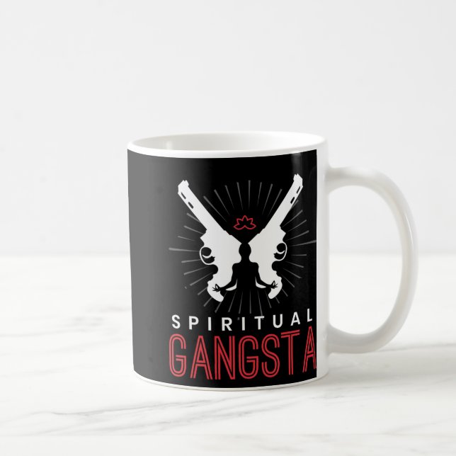 New Age Sritual Srituality Yoga Gangster Enlighten Kaffemugg (Höger)