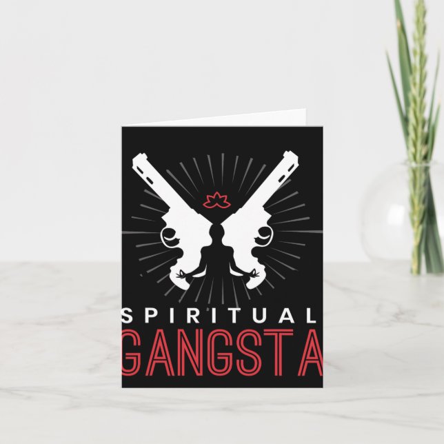 New Age Sritual Srituality Yoga Gangster Enlighten Kort (Framsida)