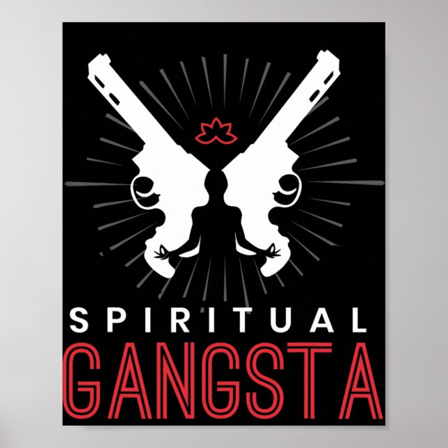 New Age Sritual Srituality Yoga Gangster Enlighten Poster (Framsidan)