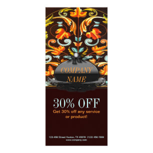 New Age Yoga bohemian höst löv mandala Reklamkort