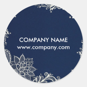 New Age Yoga navy blue henna bohemian snöre Runt Klistermärke