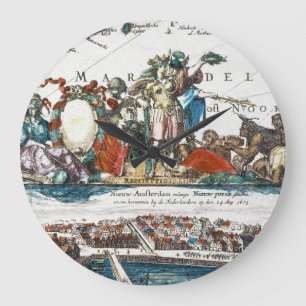 NEW AMSTERDAM 1673 STOR KLOCKA