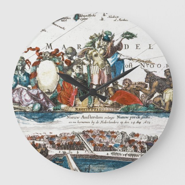 NEW AMSTERDAM 1673 STOR KLOCKA (Framsida)