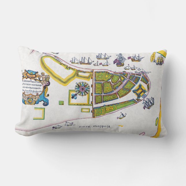 New Amsterdam karta, 1661 Lumbarkudde (Framsida)