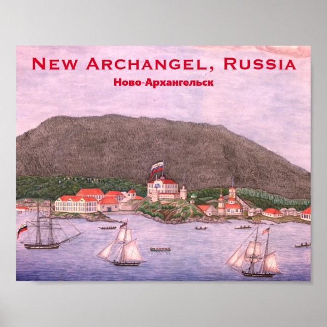 New Archangel, Ryssland (Sitka) Painting Poster (Framsidan)