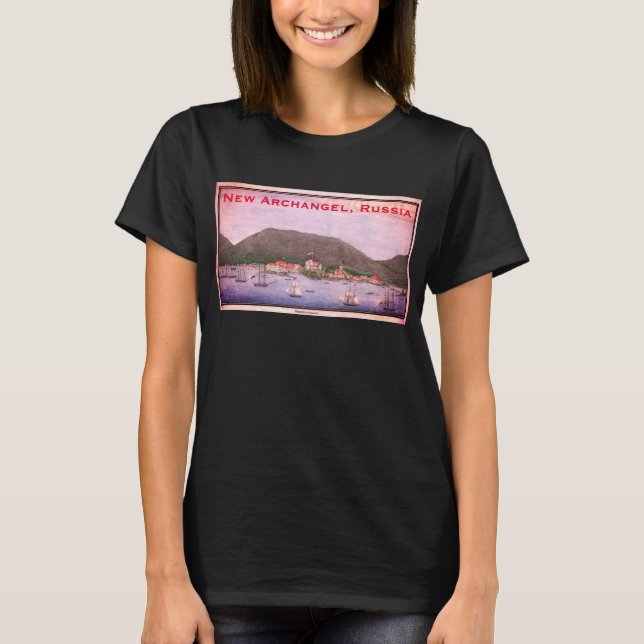 New Archangel, Ryssland (Sitka) Painting T-Shirt (Framsida)