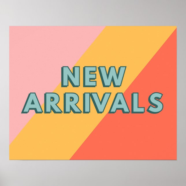 New Arrivals Sign, Retro Style New Arrivals  Poster (Framsidan)