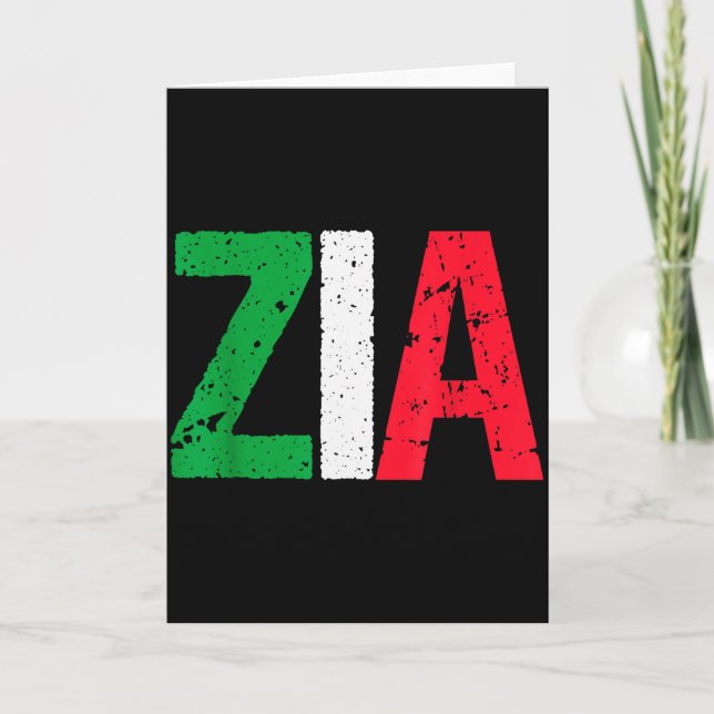 New Aunt Italian Zia Italian American Aunt Gift  Kort (Framsida)