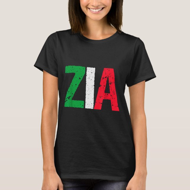 New Aunt Italian Zia Italian American Aunt Gift  T Shirt (Framsida)