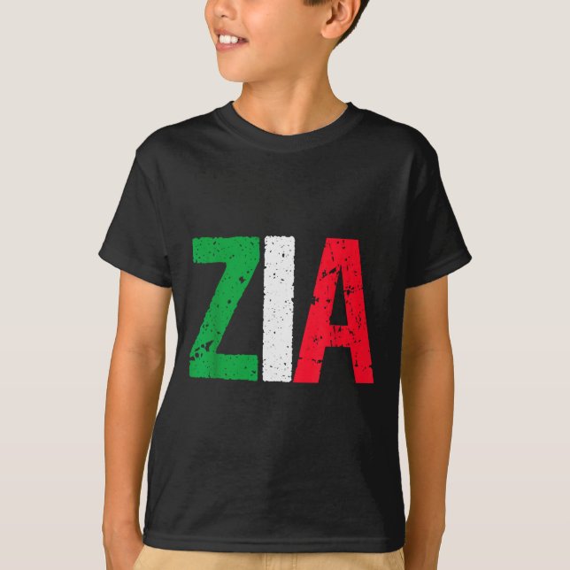 New Aunt Italian Zia Italian American Aunt Gift  T Shirt (Framsida)