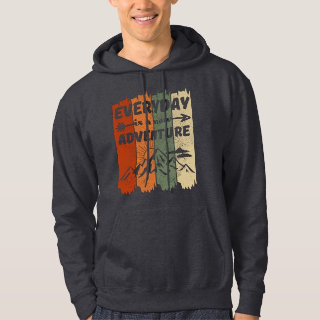New äventyr, älskare-presentens återbegynnelseberg hoodie (Framsida)