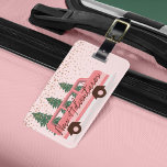 New Äventyr Rosa Retro Vintage Van Bagagebricka<br><div class="desc">Nya Äventyr börjar med vår roligt rosa Romly retro vintage van bagagemärke. Vi har också lagt till Julgran och faux rosa guld foil snö. ord New Äventyr är täckt över rosa van i ett modernt stil-typsnitt. Baksidan har namn och kontaktinformation. Alla illustrationer är originalbilder från hand plockade av Moodthology Papery....</div>