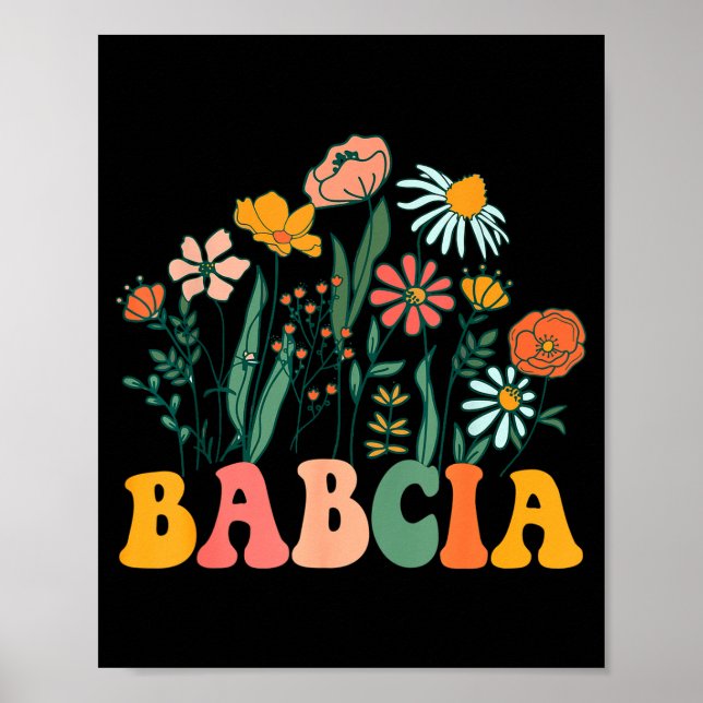 New Babcia Wildflower First Birthday &amp; Baby Sh Poster (Framsidan)