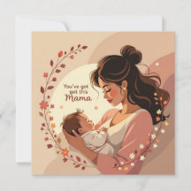 New baby card for mom warm heartfelt message 