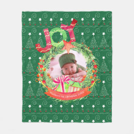 NEW Babys 1:a julafton (PHOTO Blankie) Fleecefilt