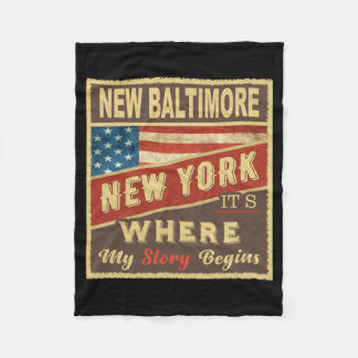 New Baltimore Ny Det är där min berättelse börjar  Fleecefilt