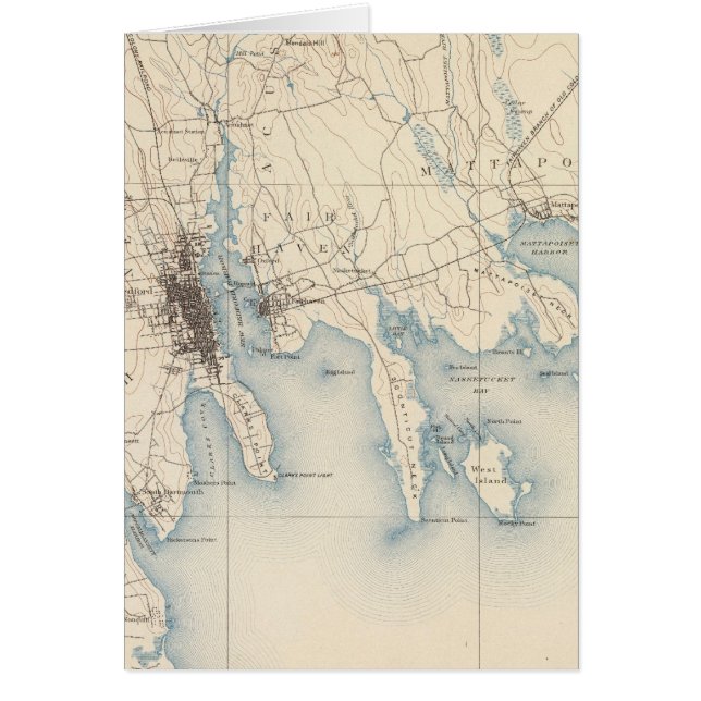 New Bedford, Massachusetts Hälsningskort (Framsidan)