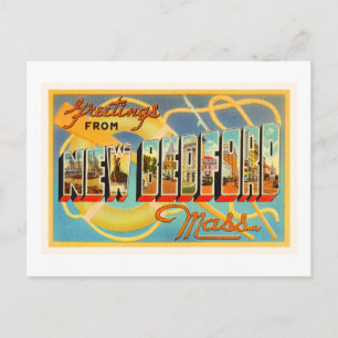 New Bedford Massachusetts MORSA Old Travel Souveni Vykort