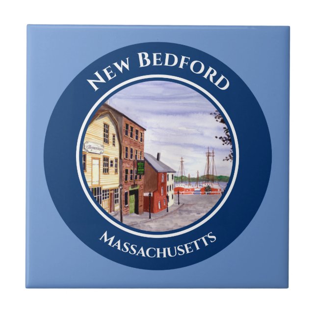 New Bedford Massachusetts New England Kakelplatta (Framsidan)