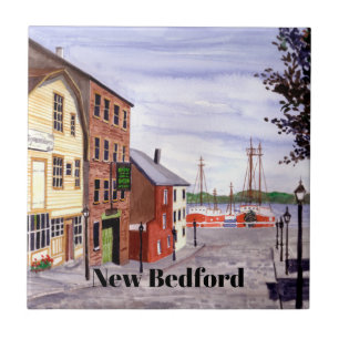 New Bedford Massachusetts New England Painting Kakelplatta