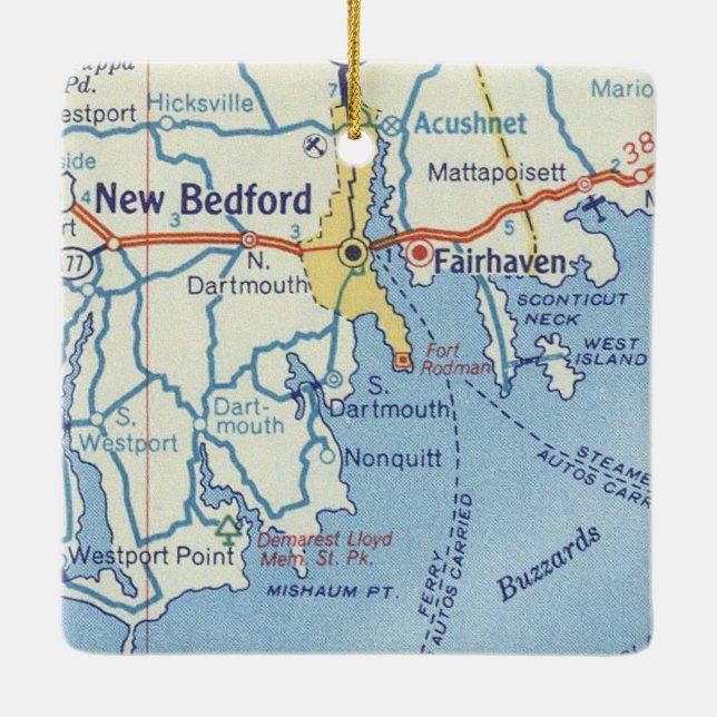 New Bedford MORSA Julgransprydnad Keramik (Baksida)