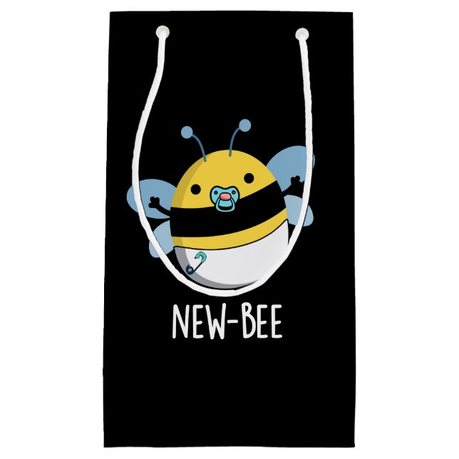New Bee Funny Insekt Kryp Pun Mörk BG (Framsidan)