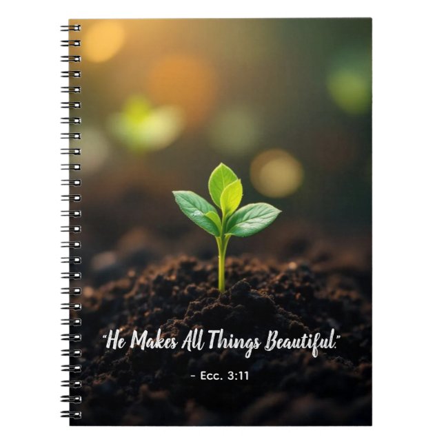 New Beginnings Growth Journal - Seedling in Good S Anteckningsbok (Framsidan)