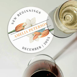 New Beginnings Retro White Lily Blommigt Pension Underlägg