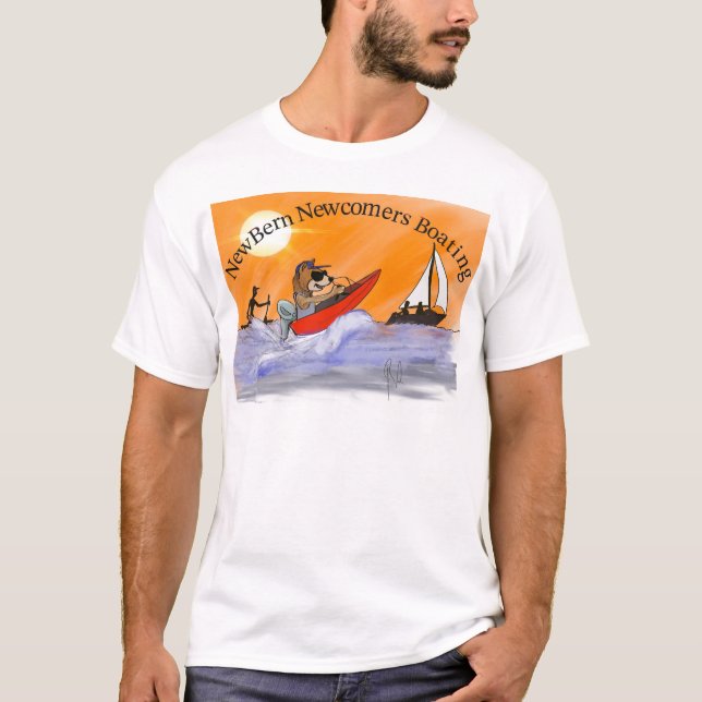 New Bern Newcomers Boating Klubb Shirt T (Framsida)