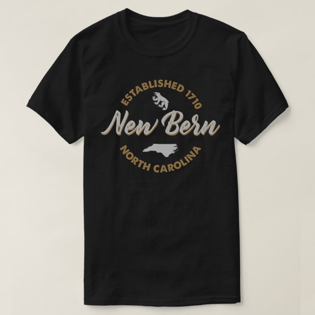 New Bern North Carolina Premium T Shirt (Design framsida)