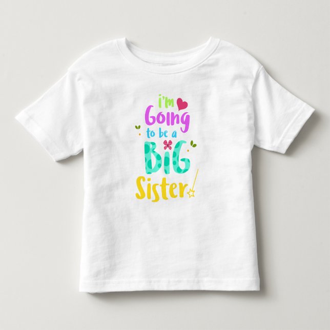 New Big Sister Baby annoncement Shirt Tröja (Framsida)