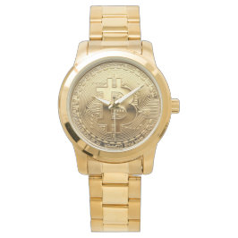 New Bitcoin Guld Oversized Watch Armbandsur