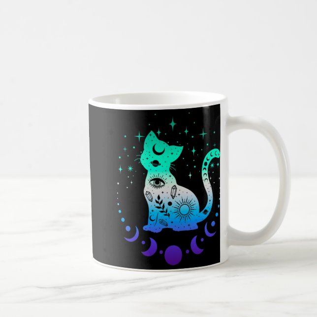 New Blue Gay Male Mlm Pride Flag, Astrology Cat  Kaffemugg (Höger)