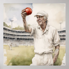 New Boll - Archival Cricket Print Poster