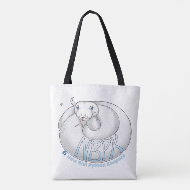 New Boll Python Keepers Yuki Logotyp white tote Tygkasse (Baksida)