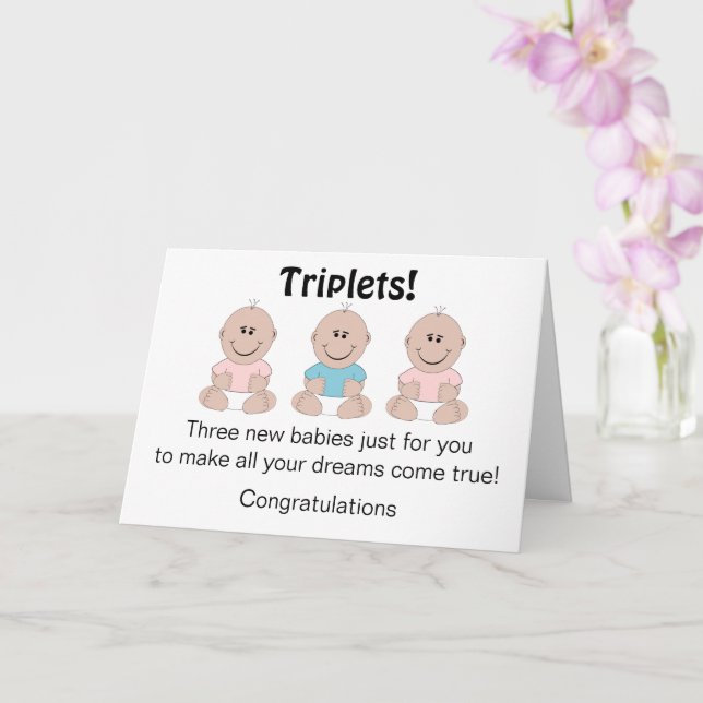 New Born Triplets Kort (Orkide)