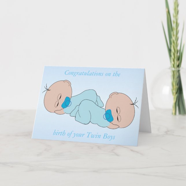 New Born Twin Boys Kort (Framsida)