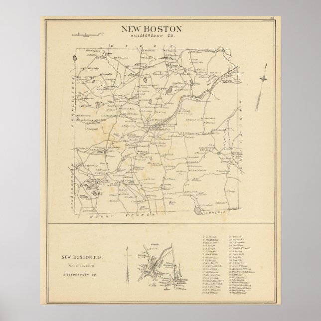 New Boston, Hillsborough Co Poster (Framsidan)