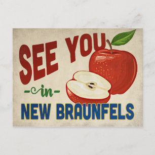 New Braunfels Texas Apple - Vintage resor Vykort