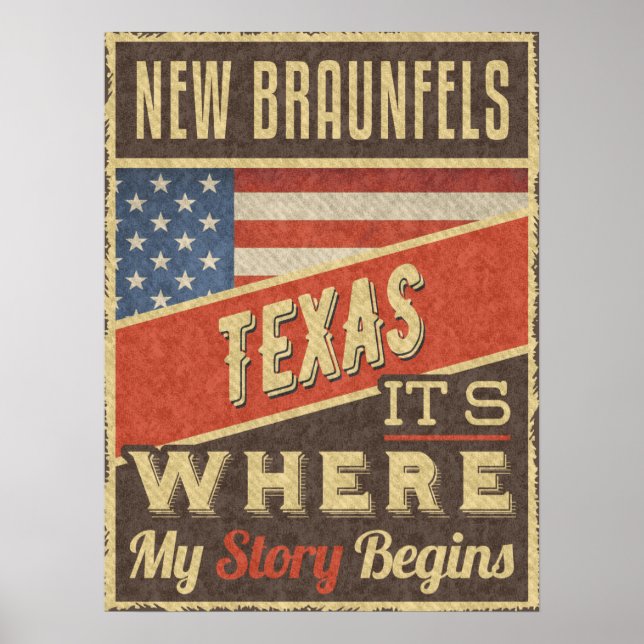 New Braunfels Texas Poster (Framsidan)