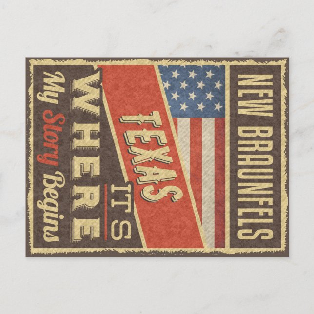 New Braunfels Texas Vykort (Framsida)