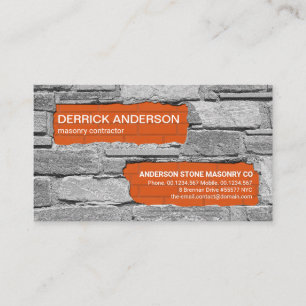 New Brickwork Brick Lutning Visitkort