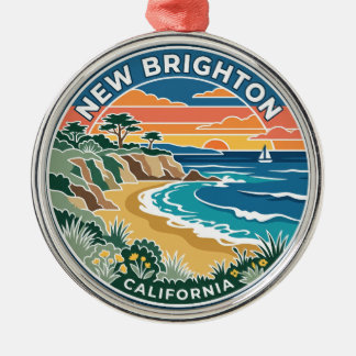 New Brighton State Beach Kalifornien Julgransprydnad Metall