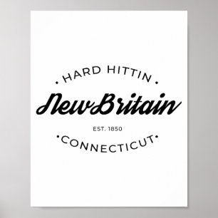 New Britain Ct Hårdslogna Poster