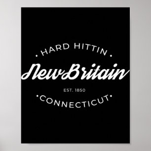 New Britain Ct Hårdslogna Poster