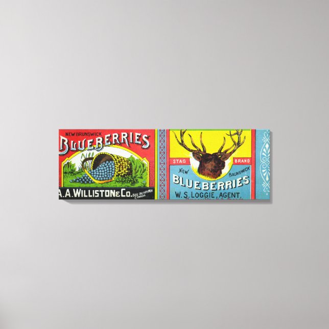 New Brunswick Bluebär Label Canvastryck (Framsida)